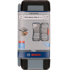 Набір свердел спіральних Bosch PRO Metal HSS-G, 1-10 мм, 18 шт