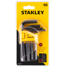 Набор шестигранных торцевых ключей Stanley 1.5-10 мм 10шт.