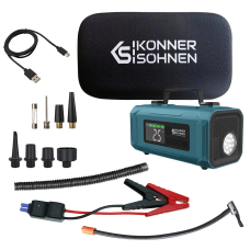 Пусковий пристрій-повербанк з ліхтариком і компресором Könner&Söhnen KS JSP-2000