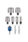 Набор коронок Bosch PRO Multi Material PC Plus 22-64 мм в чемодане, 9 шт