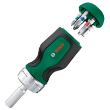 Короткая отвертка Bosch с храповиком и 6-ю битами (1600A027PN)