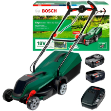Акумуляторна газонокосарка Bosch CityMower 18V-32-300, 2 акб PBA 18 V 4,0 Ah, з/п AL 1830 CV