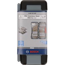 Набор сверл спиральных Bosch PRO Stainless Steel HSS-Co Set, 1-10 мм, 18 шт