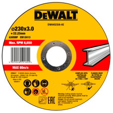 Круг відрізний HIGH PERFORMANCE DeWALT 230х3.0х22.23