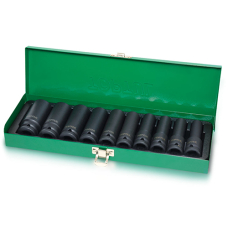 Haбоp длинных ударных торцевых головок Toptul 1/2" 10-24 мм, 10 шт