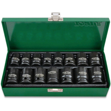Haбоp ударных торцевых головок Toptul 1/2" 10-24 мм, 15 шт