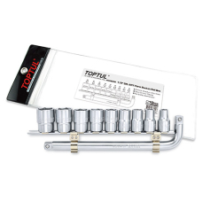 Haбоp торцевых головок Toptul 1/2" мм на держателе с Г-образным воротком, 10 шт