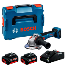 Акумуляторна кутова шліфмашина Bosch GWS 18V-11 S Professional з 2 акб GBA 18V 4.0Ah та з/п GAL 18V-40 в L-BOXX 136