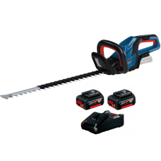 Кущоріз акумуляторний Bosch GHE 18V-60 Professional, 2 акб GBA 18V 4.0Ah і з/п GAL 18V-40