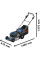 Аккумуляторная газонокосилка Bosch GRA 18V2-46 Professional, 2 акб GBA 18V 5.0Ah и з/у GAL 1880 CV