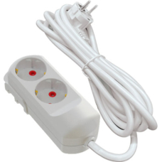 Подовжувач мережевий Virok 2 м, 2 гнізда із заземленням