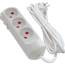 Подовжувач мережевий Virok 2 м, 3 гнізда без заземлення