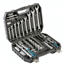Набор инструментов Hoegert 1/2", 1/4" в кейсе 85 шт