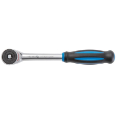 Трещотка Hoegert 1/4" 60T с поворотной рукояткой