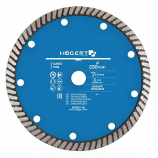 Диск алмазный турбо Hoegert 230х22.23х2 мм