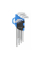 Набор ключей звездообразных Hoegert Tamper Torx, 9 шт