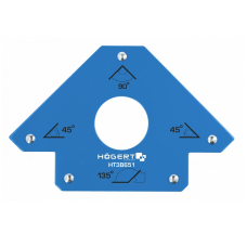 Магнітний косинець Hoegert 22.5 кг для зварювальних робіт під 45°, 90° і 135°