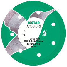 Алмазный диск для керамики Distar 76x0.8x10 мм Colibri