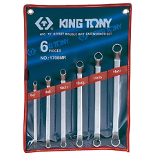 Набор накидных ключей King Tony 6-17 мм в чехле, 6 шт