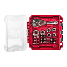 Набор бит и торцевых головок с компактной трещоткой Milwaukee 1/4", 25 шт