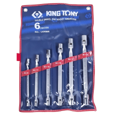 Набор ключей торцевых с карданом King Tony 6-19 мм, 6 шт