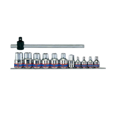 Набор головок King Tony Torx Plus 3/8" и 1/2" Е4-Е20 с воротком, 12 шт