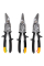 Набор ножниц по металлу ToughBuilt Aviation Straight Cut 258 мм, 3 шт