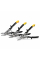 Набор ножниц по металлу ToughBuilt Aviation Straight Cut 258 мм, 3 шт