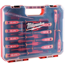 Набор отверток изолированных Milwaukee VDE SL/PH/PZ/T, тестер, в кейсе, 12 шт