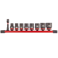 Набор ударных головок Milwaukee SKT ShW 3/8" 8-19 мм, 9 шт