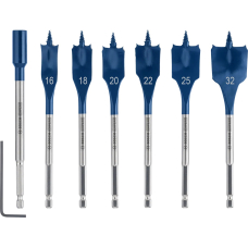 Набор сверл перовых Bosch Expert Self Cut Speed 16-32 мм с удлинителем, 7 шт