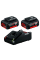 Акумуляторна циркулярна пила Bosch GKS 18V-57 G Professional, 2 акб GBA 18V 4.0 Ah, з/п GAL 18V-40