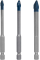 Набір свердел пікоподібних Bosch Expert HEX-9 Hard Ceramic, 5-8x90 мм, 3 шт