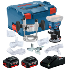 Аккумуляторный фрезер Bosch GKF 18V-8 Professional, с 2 акб 4 Ah и з/у GAL 18V-40, в кейсе L-Boxx 238