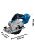 Акумуляторна циркулярна пила Bosch GKS 18V-51 Professional, без акб та з/п