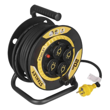 Удлинитель на катушке Stanley 20 м, 4 розетки, IP44