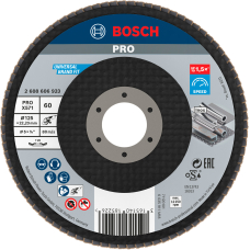Складчастий шліфкруг Bosch Best for Metal X571, 125×22,23 мм, К60