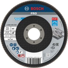Складчастий шліфкруг Bosch Best for Metal, X571, 125×22,23 мм, К80
