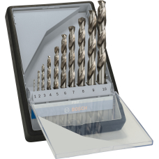 Набор сверл спиральных Bosch PRO Metal HSS-G, 1-10 мм, 10 шт
