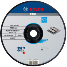 Зачисний круг Bosch PRO Metal 230х6х22.23 мм випуклий