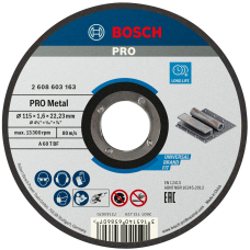 Круг відрізний Bosch PRO Metal A 60 T BF 115×1.6×22.23 мм