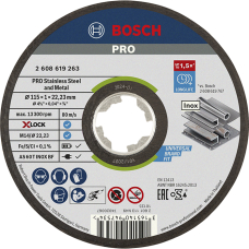 Круг відрізний Bosch X-Lock PRO Stainless Steel and Metal 115×1×22.23 мм