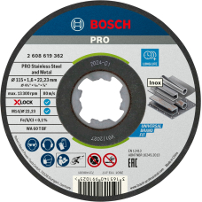 Круг відрізний Bosch X-Lock PRO Stainless Steel and Metal WA 60 T BF 115×1.6×22.23 мм
