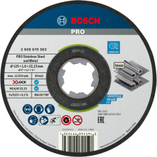 Круг відрізний Bosch X-Lock PRO Stainless Steel and Metal WA 60 T BF 125×1.6×22.23 мм