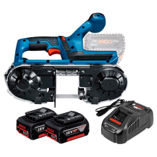 Акумуляторна стрічкова пила Bosch GCB 18V-63 Professional з 2 акб GBA 18V 5 Ah, з/п GAL 1880 в картонній упаковці