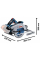 Аккумуляторная циркулярная пила Bosch GKS 18V-68 GC Professional в L-Boxx 238 с 2 акб ProCORE18V 8.0Ah, з/у GAL 18V-160 C
