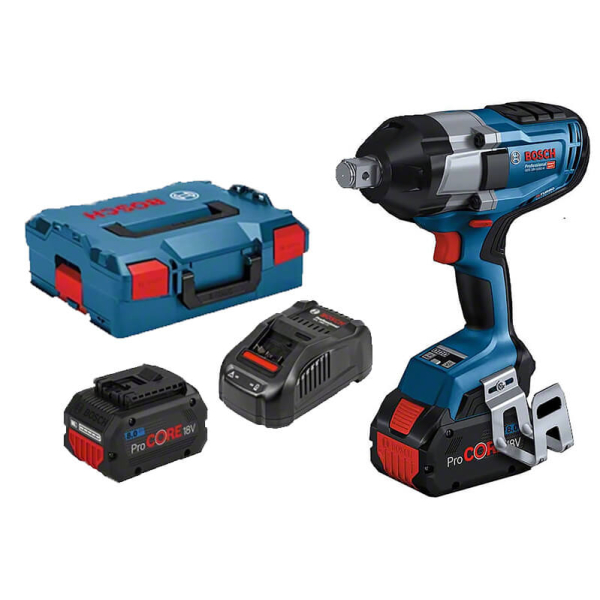 Акумуляторний ударний гайковерт Bosch GDS 18V-1050 H Professional у L-Boxx із 2 акб ProCore 18V 8.0Ач і з/п GAL 1880 CV