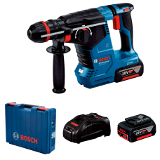 Акумуляторний перфоратор Bosch GBH 187-LI Professional з патроном One Chuck в чемодані з 2 акб GBA 18V 5Ah та з/п GAL 1880 CV