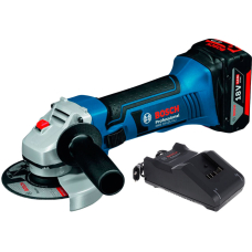 Акумуляторна кутова шліфувальна машина Bosch GWS 18-125 V-LI Professional з акб GBA 18 В 4.0 Ah та з/п GAL 18V-40
