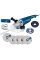 Угловая шлифмашина Bosch GWS 2200 Professional с 5 отрезными кругами Expert for Metal 230×2,5 мм